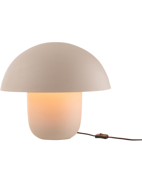 Grande Lampe à poser moderne Champignon Hauteur 44 cm en Métal Grège Ambrys - 2