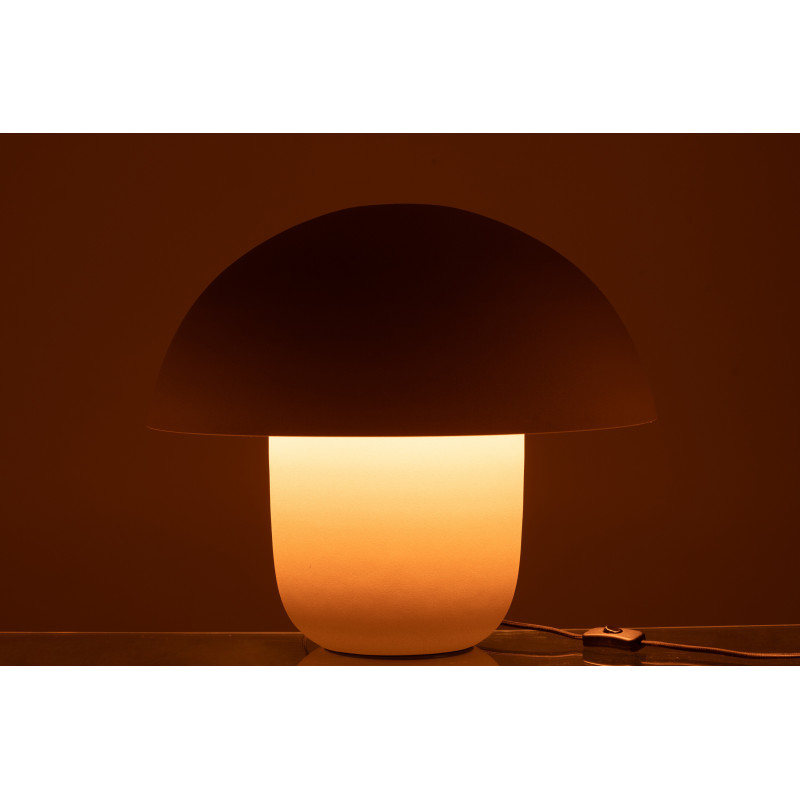 Grande Lampe à poser moderne Champignon Hauteur 44 cm en Métal Grège Ambrys - 3
