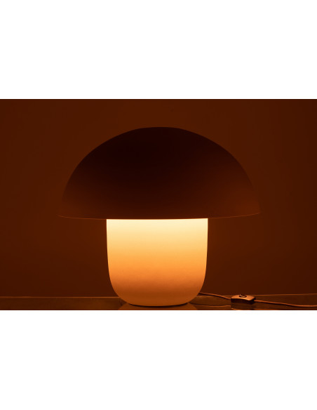 Grande Lampe à poser moderne Champignon Hauteur 44 cm en Métal Grège Ambrys - 3
