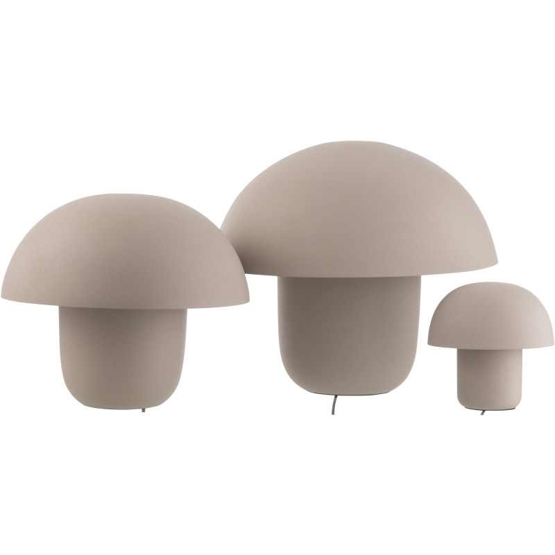 Grande Lampe à poser moderne Champignon Hauteur 44 cm en Métal Grège Ambrys - 4