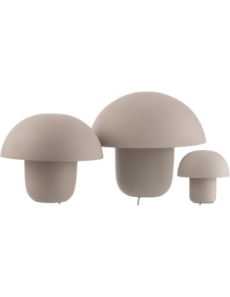Grande Lampe à poser moderne Champignon Hauteur 44 cm en Métal Grège Ambrys - 4