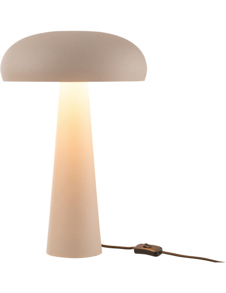 Grande Lampe à poser moderne Champignon Hauteur 43 cm en Métal Grège Ambrys - 3