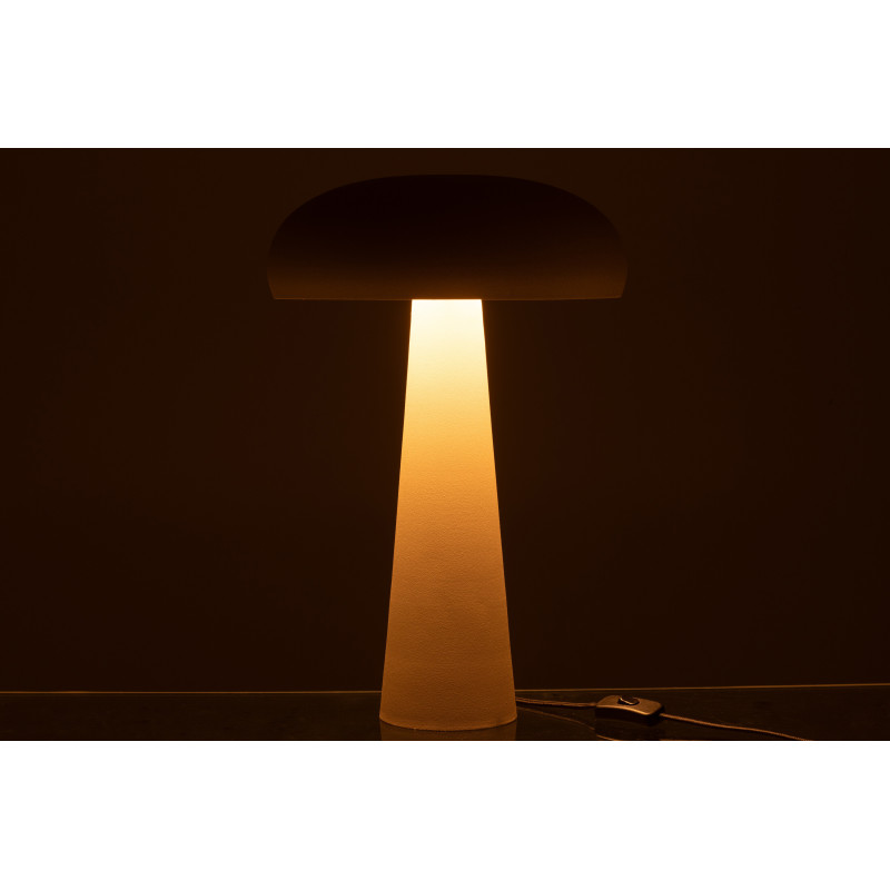 Grande Lampe à poser moderne Champignon Hauteur 43 cm en Métal Grège Ambrys - 4