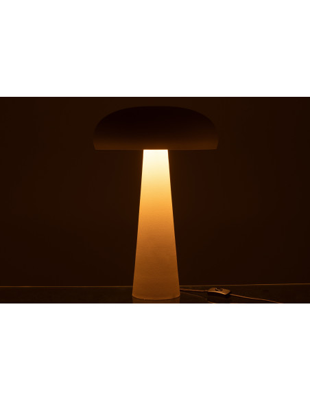 Grande Lampe à poser moderne Champignon Hauteur 43 cm en Métal Grège Ambrys - 4