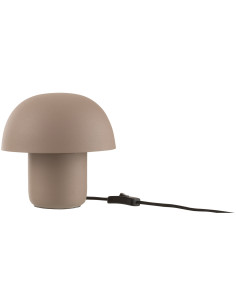 Petite Lampe à poser moderne Champignon Hauteur 20 cm en Métal Taupe Ambrys - 1
