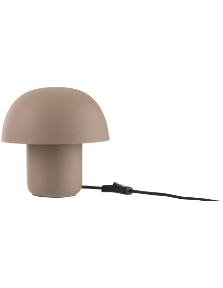 Petite Lampe à poser moderne Champignon Hauteur 20 cm en Métal Taupe Ambrys - 1