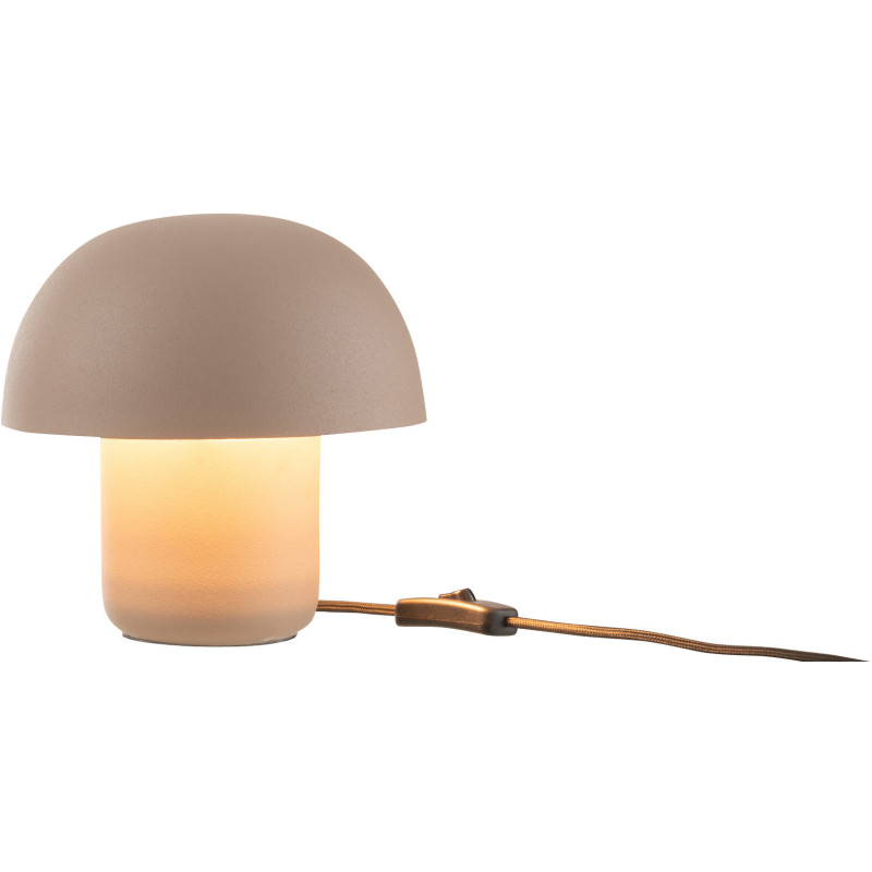 Petite Lampe à poser moderne Champignon Hauteur 20 cm en Métal Taupe Ambrys - 2