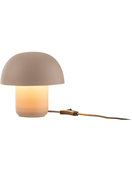 Petite Lampe à poser moderne Champignon Hauteur 20 cm en Métal Taupe Ambrys - 2