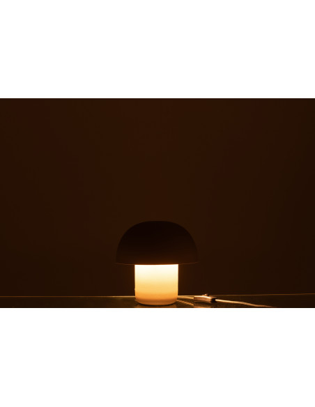 Petite Lampe à poser moderne Champignon Hauteur 20 cm en Métal Taupe Ambrys - 3