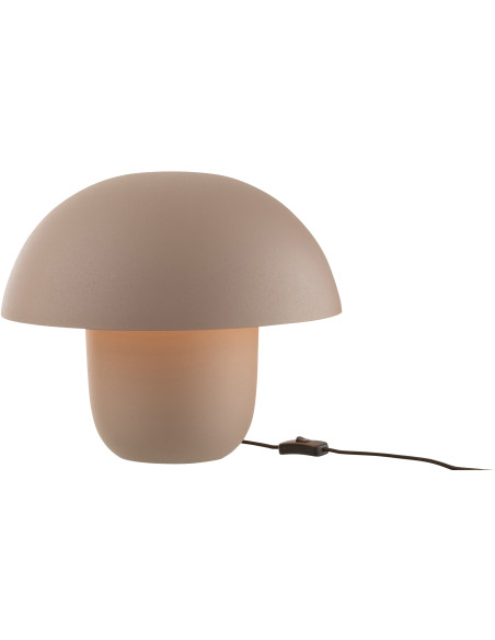 Lampe à poser moderne Champignon Hauteur 35 cm en Métal Taupe Ambrys - 3