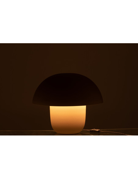 Lampe à poser moderne Champignon Hauteur 35 cm en Métal Taupe Ambrys - 4