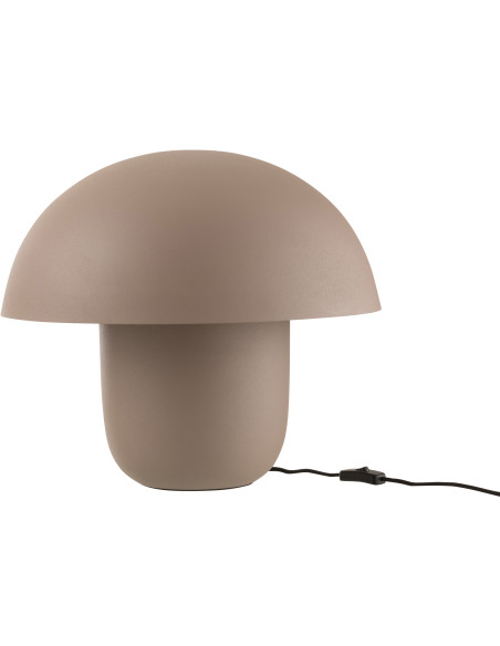 Grande Lampe à poser moderne Champignon Hauteur 44 cm en Métal Taupe Ambrys - 1