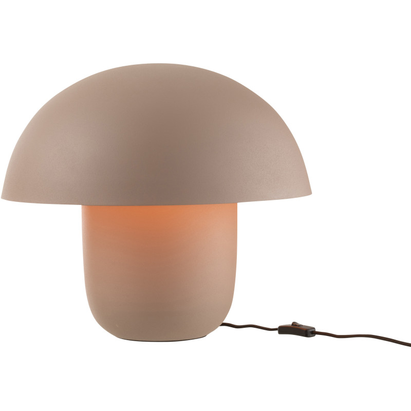 Grande Lampe à poser moderne Champignon Hauteur 44 cm en Métal Taupe Ambrys - 3
