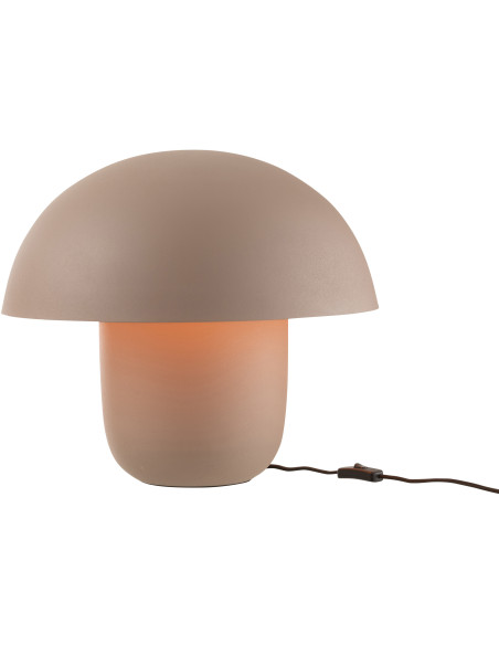 Grande Lampe à poser moderne Champignon Hauteur 44 cm en Métal Taupe Ambrys - 3