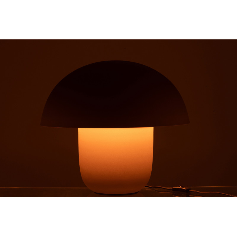 Grande Lampe à poser moderne Champignon Hauteur 44 cm en Métal Taupe Ambrys - 4