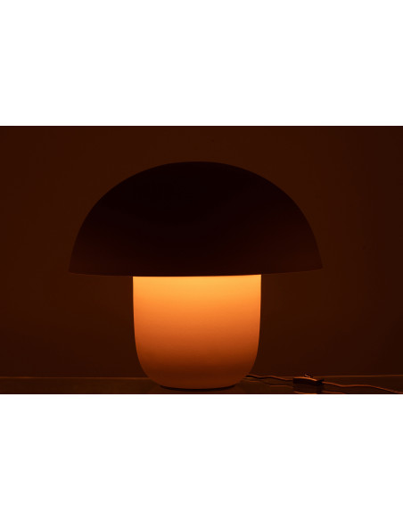 Grande Lampe à poser moderne Champignon Hauteur 44 cm en Métal Taupe Ambrys - 4