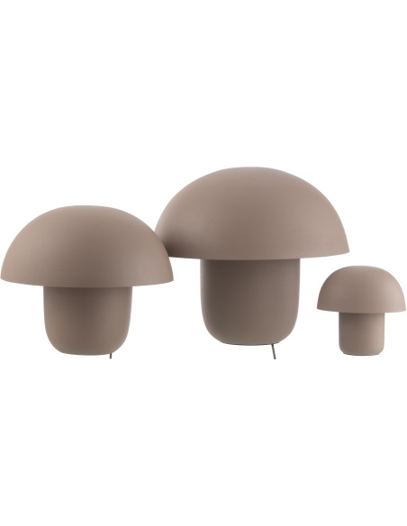 Grande Lampe à poser moderne Champignon Hauteur 44 cm en Métal Taupe Ambrys - 5