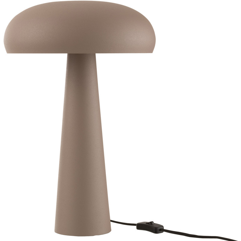 Grande Lampe à poser moderne Champignon Hauteur 43 cm en Métal Taupe Ambrys - 1