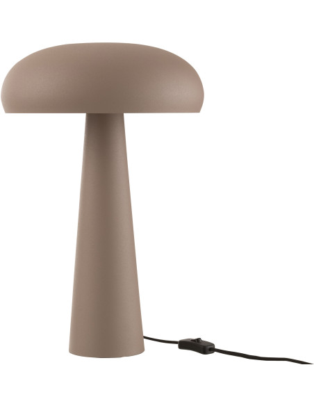 Grande Lampe à poser moderne Champignon Hauteur 43 cm en Métal Taupe Ambrys - 1