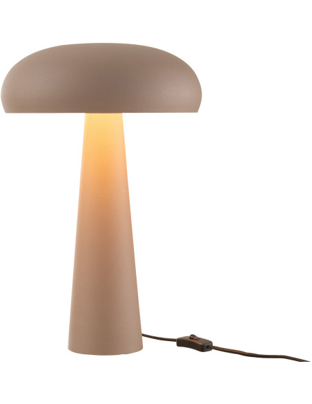 Grande Lampe à poser moderne Champignon Hauteur 43 cm en Métal Taupe Ambrys - 2