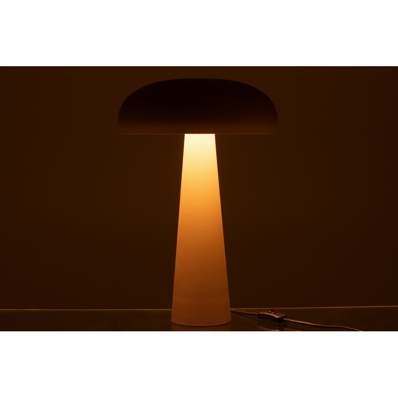 Grande Lampe à poser moderne Champignon Hauteur 43 cm en Métal Taupe Ambrys - 3
