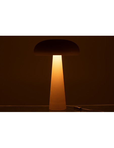Grande Lampe à poser moderne Champignon Hauteur 43 cm en Métal Taupe Ambrys - 3