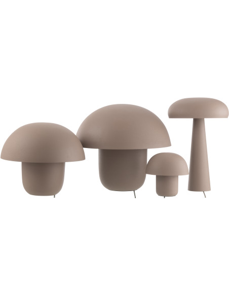 Grande Lampe à poser moderne Champignon Hauteur 43 cm en Métal Taupe Ambrys - 4