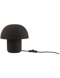 Petite Lampe à poser moderne Champignon Hauteur 20 cm en Métal Noir Ambrys - 1