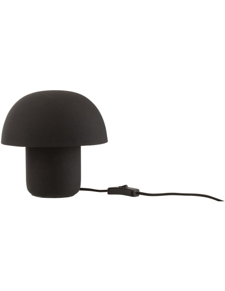 Petite Lampe à poser moderne Champignon Hauteur 20 cm en Métal Noir Ambrys - 1