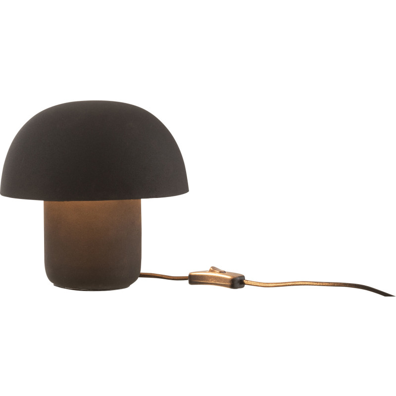 Petite Lampe à poser moderne Champignon Hauteur 20 cm en Métal Noir Ambrys - 2
