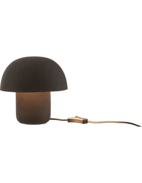 Petite Lampe à poser moderne Champignon Hauteur 20 cm en Métal Noir Ambrys - 2