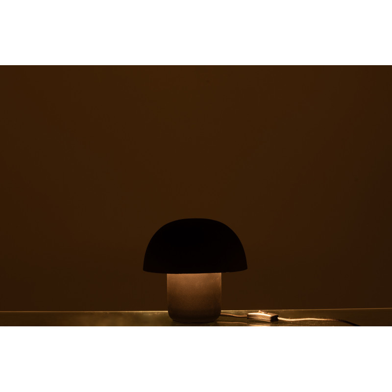 Petite Lampe à poser moderne Champignon Hauteur 20 cm en Métal Noir Ambrys - 3