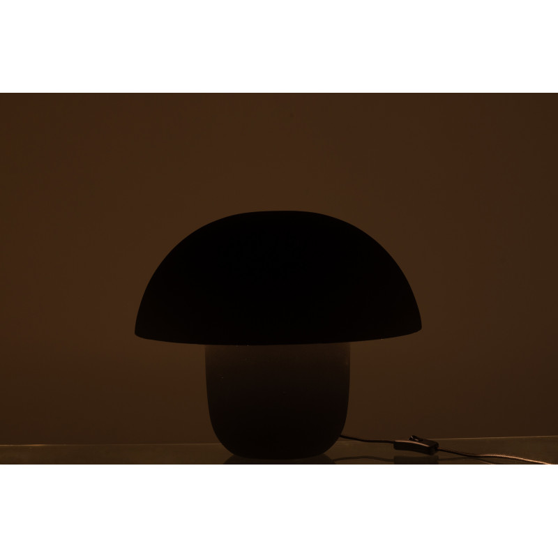 Lampe à poser moderne Champignon Hauteur 35 cm en Métal Noir Ambrys - 3
