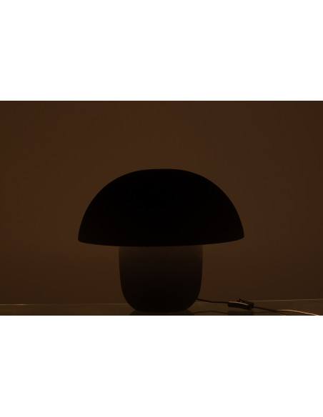 Lampe à poser moderne Champignon Hauteur 35 cm en Métal Noir Ambrys - 3