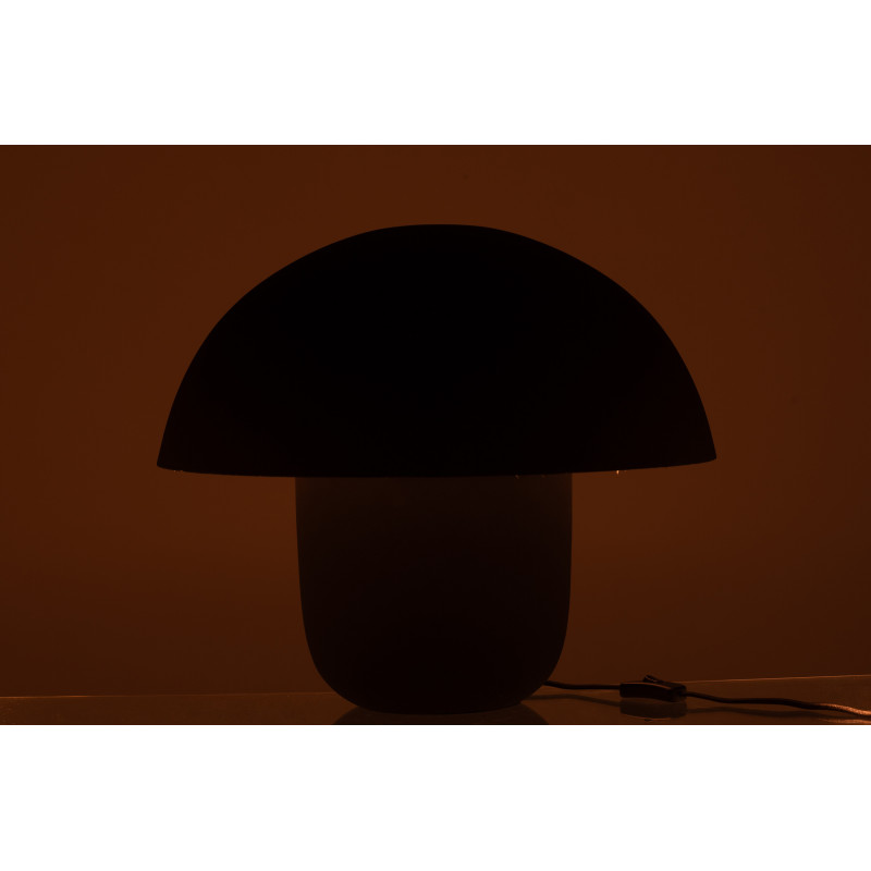 Grande Lampe à poser moderne Champignon Hauteur 44 cm en Métal Noir Ambrys - 3