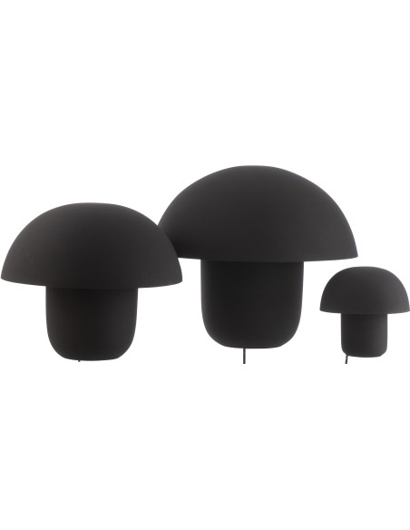 Grande Lampe à poser moderne Champignon Hauteur 44 cm en Métal Noir Ambrys - 4