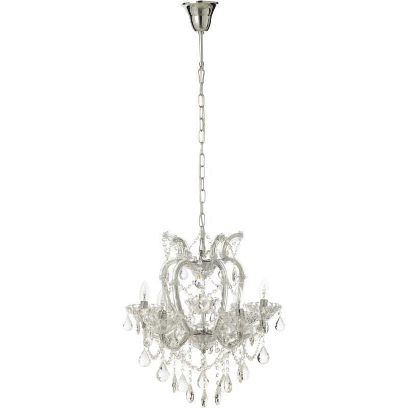 Grande Suspension originale chic Diamètre 53 cm en Verre Transparent Chandoria - 1
