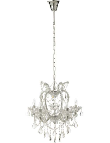 Grande Suspension originale chic Diamètre 53 cm en Verre Transparent Chandoria - 1
