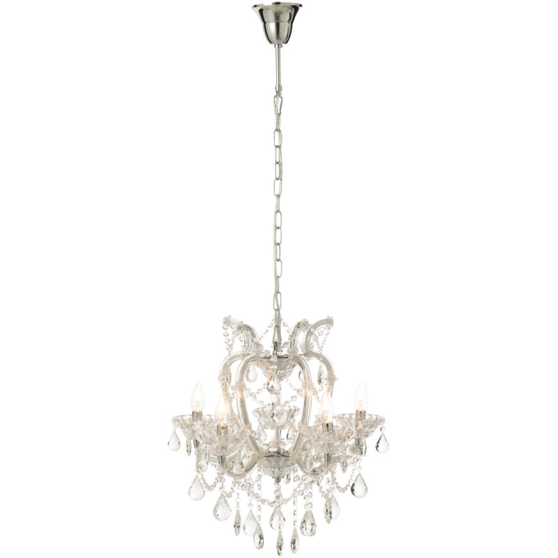 Grande Suspension originale chic Diamètre 53 cm en Verre Transparent Chandoria - 2