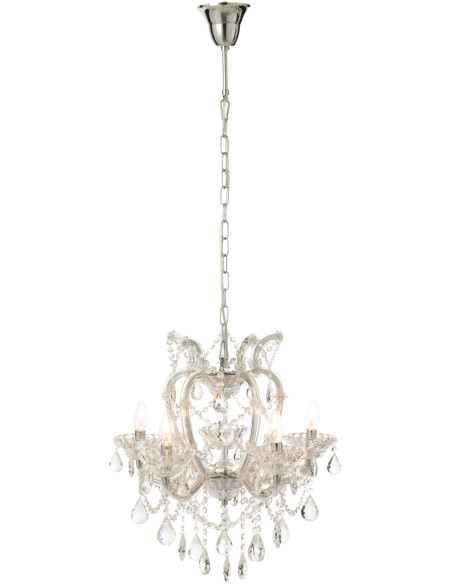 Grande Suspension originale chic Diamètre 53 cm en Verre Transparent Chandoria - 2
