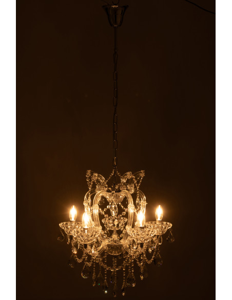 Grande Suspension originale chic Diamètre 53 cm en Verre Transparent Chandoria - 3