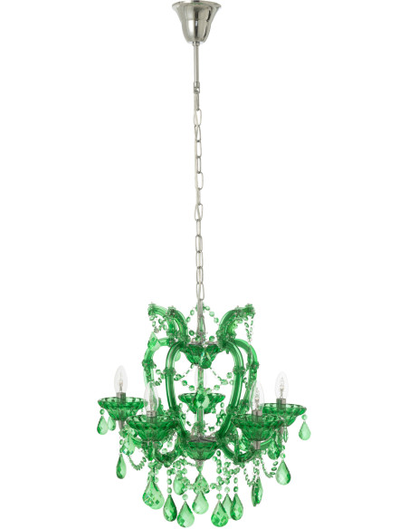 Grande Suspension originale chic Diamètre 53 cm en Verre Vert émeraude Chandoria - 1