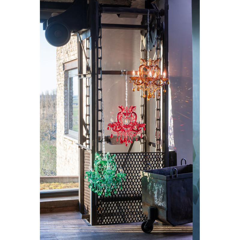 Grande Suspension originale chic Diamètre 53 cm en Verre Vert émeraude Chandoria - 2