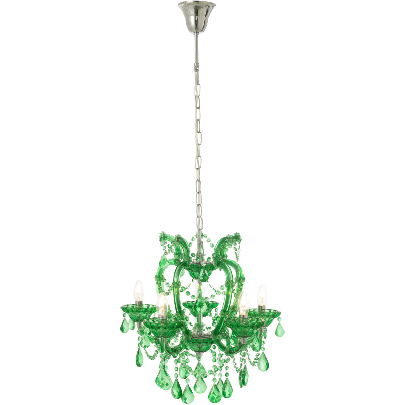 Grande Suspension originale chic Diamètre 53 cm en Verre Vert émeraude Chandoria - 3