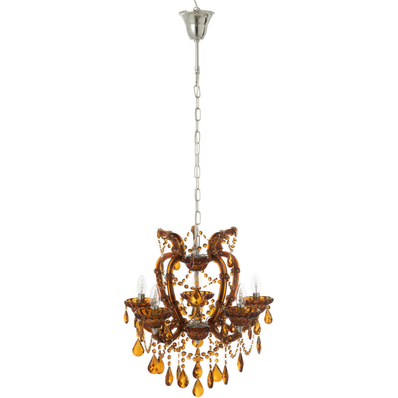 Grande Suspension originale chic Diamètre 53 cm en Verre Ambré Chandoria - 1