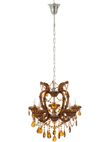Grande Suspension originale chic Diamètre 53 cm en Verre Ambré Chandoria - 1