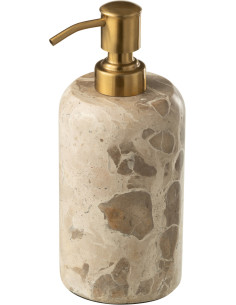Distributeur de savon moderne chic en Marbre Beige Doré...