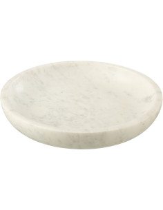 Chandelier moderne chic Hauteur 23 cm en Marbre Beige Calysso - 1