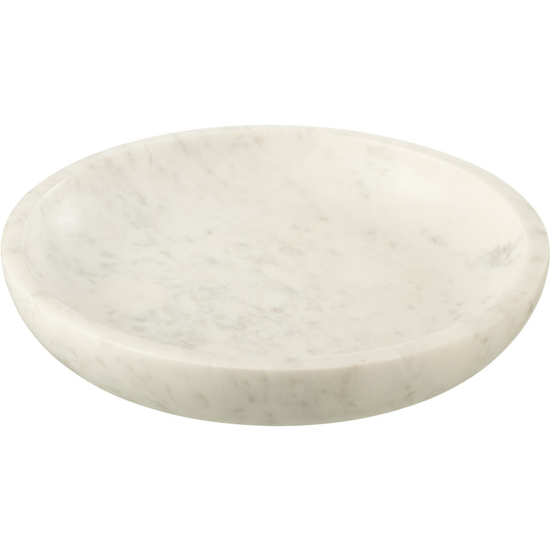 Chandelier moderne chic Hauteur 23 cm en Marbre Beige Calysso - 1