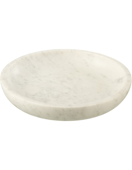 Chandelier moderne chic Hauteur 23 cm en Marbre Beige Calysso - 1